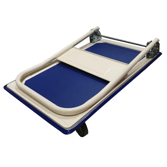 Transportvogn sammenleggbar, 73 x 48 cm, Max 150kg, Hvit/Blå