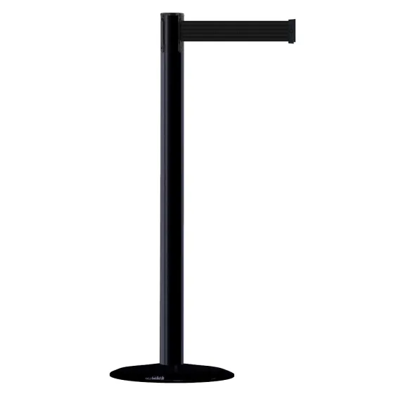 Sperreband Tensa,Gulv,3,65m Sort Band,Sort stolpe