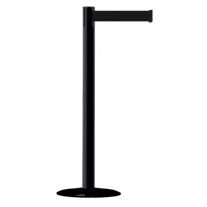 Sperreband Tensa,Gulv,3,65m Sort Band,Sort stolpe