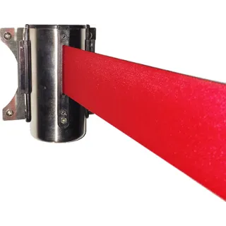 Sperrebånd DSE Vegg 3,0m Rødt band,sølvfarget spole