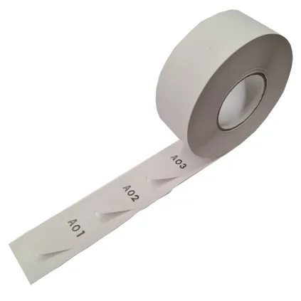 Kønummerlapp Manuell,Hvit, 2000 stk