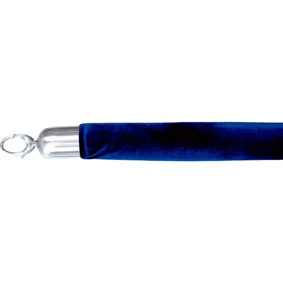 Securit Blått tau,Crom i ender, 1,5m