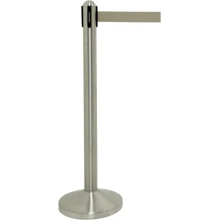 Sperrebånd Securit Gulv 2,1m Grått bånd, Stål stolpe