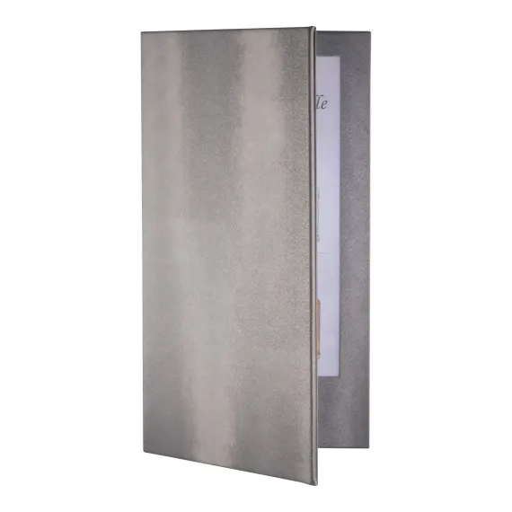 Menymappe LED,dobbel lang A4H/A5B,Sølv