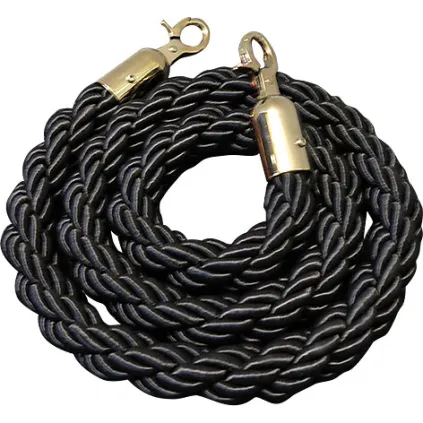 Sperrebånd, Sort tau, Gull i ender, 1,5m