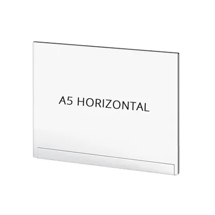 Sperrebånd Akryl lomme, A5 Liggende, for stolpe