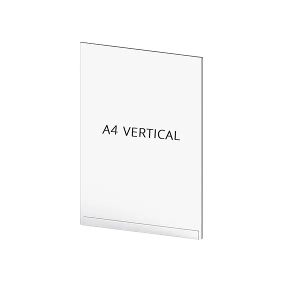 Sperrebånd Akryl lomme, A4 Stående, for stolpe