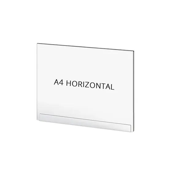 Sperrebånd Akryl lomme, A4 Liggende, for stolpe