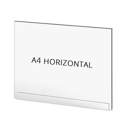 Sperrebånd Akryl lomme, A4 Liggende, for stolpe