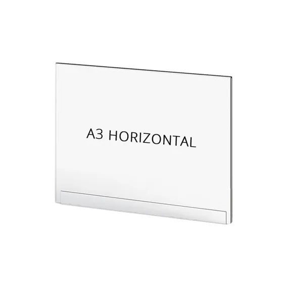 Sperrebånd Akryl lomme, A3 Liggende, for stolpe