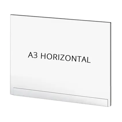 Sperrebånd Akryl lomme, A3 Liggende, for stolpe