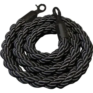 Sperrebånd, Sort tau, Sort i ender, 1,5m