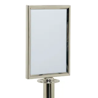 Sperrebånd Securit Informasjonsholder, A4, Stål Taustolpe