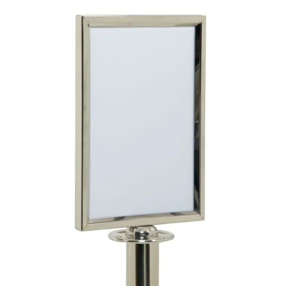 Sperrebånd Securit Informasjonsholder, A4, Stål Taustolpe