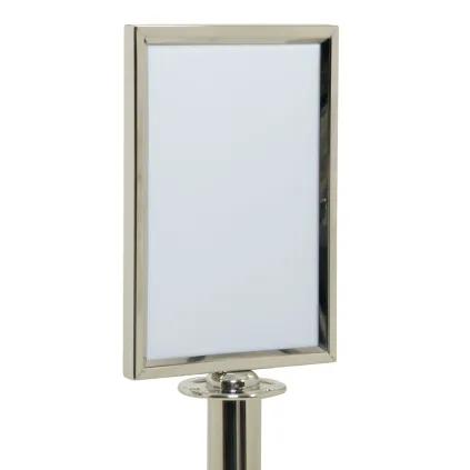 Sperrebånd Securit Informasjonsholder, A4, Stål Taustolpe