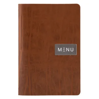 Menymappe Ruga A4, Brunt Lær