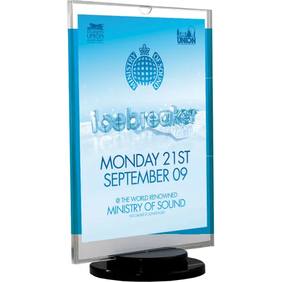 Brosjyreholder Akrylic Spin, Bord, A4