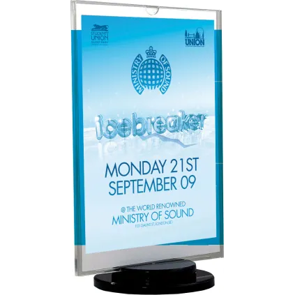 Brosjyreholder Akrylic Spin, Bord, A4