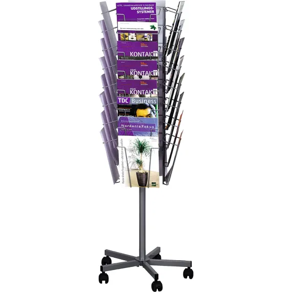 Brosjyrekarusell Gulv 32xA4,Sølvgrå