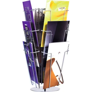 Brosjyrekarusell Bord,9xA4,sølvgrå