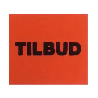 Fluoretikett Blitz Duo 16x18 - Rød Avtakbar (TILBUD)