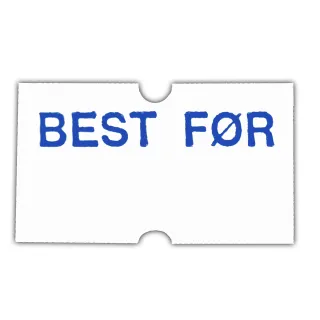 Etikett Jolly 21x12 - Hvit Permanent (BEST FØR)