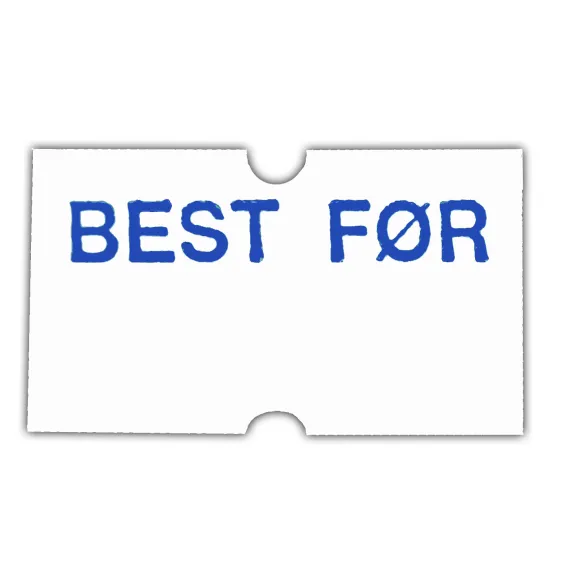 Etikett Jolly 21x12 - Hvit Permanent (BEST FØR)