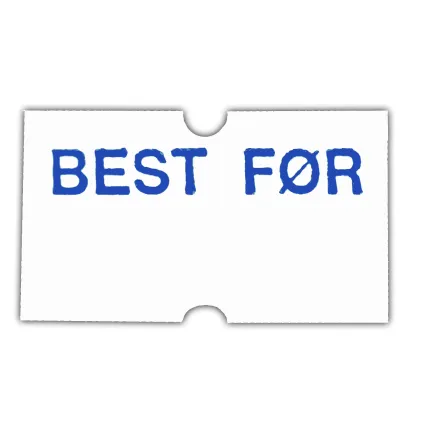 Etikett Jolly 21x12 - Hvit Permanent (BEST FØR)