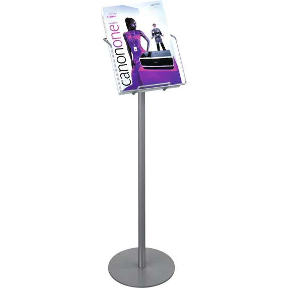 Brosjyreholder Vision A4,Sølvgrå