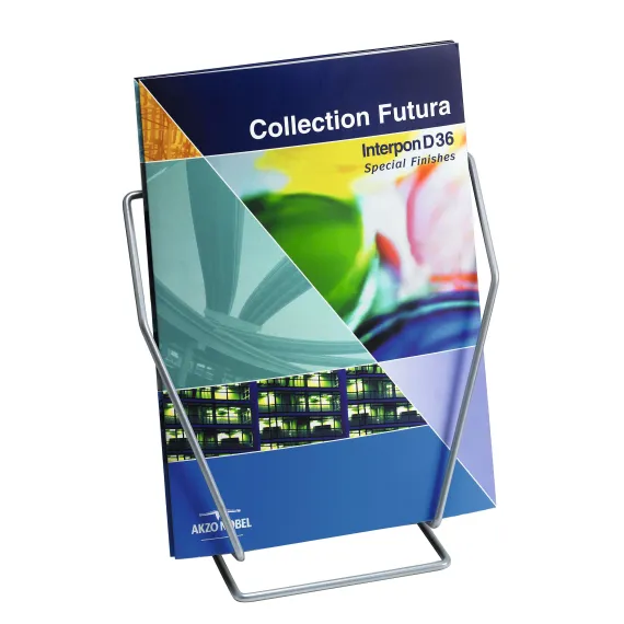 Brosjyreholder Bord,Solo,A4,Sølvgrå