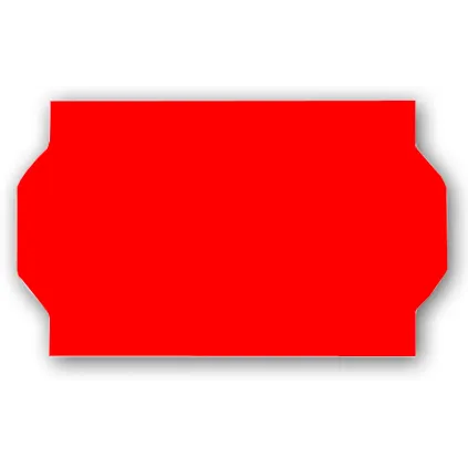 Fluoretikett 32x19 - Rød Avtakbar