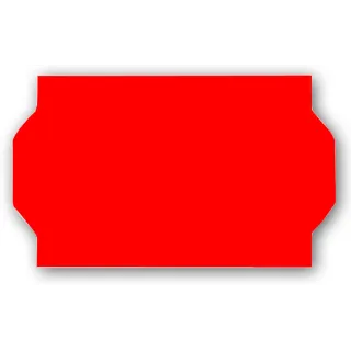 Fluoretikett 32x19 - Rød Permanent