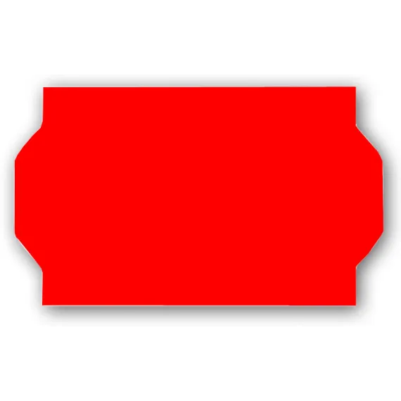 Fluoretikett 32x19 - Rød Permanent