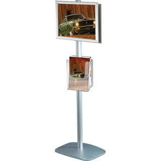 Brosjyrestativ Multistand 43,A3,dbls.Liggende,2xA4 akrylhylle