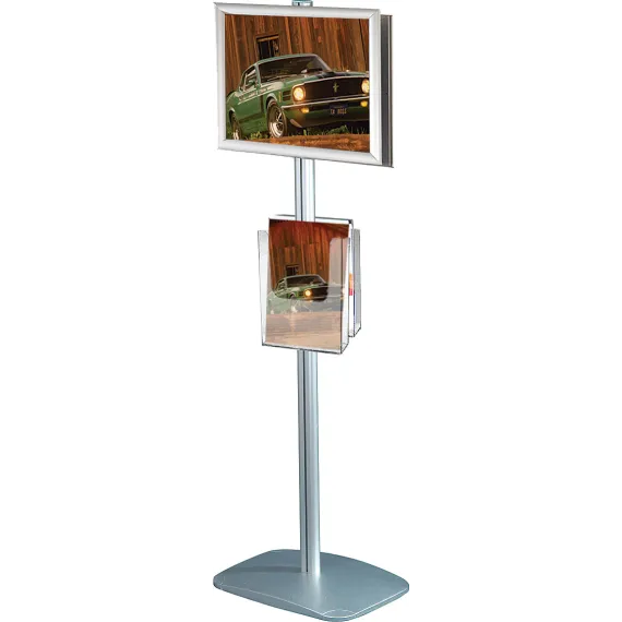 Brosjyrestativ Multistand 43,A3,dbls.Liggende,2xA4 akrylhylle