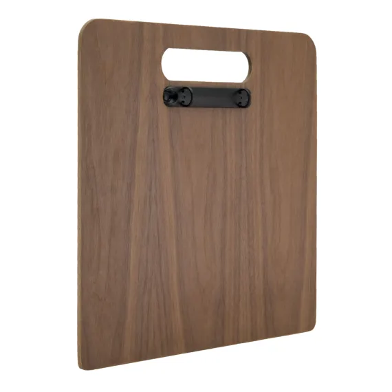 Menyplate A4, liggende med ringmekanisme, Valnøtt