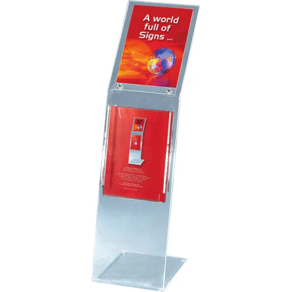 Brosjyre- / Infoholder  A4, Gulv, Akryl