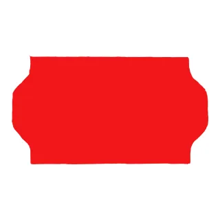 Fluoretikett 22x12 - Rød Permanent