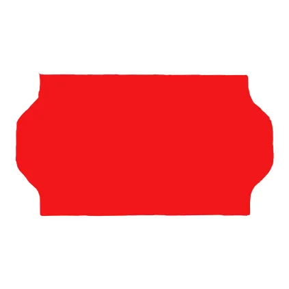 Fluoretikett 22x12 - Rød Permanent