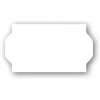 Etikett 22x12 - Hvit Permanent