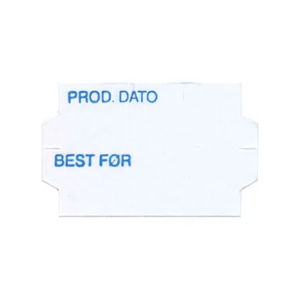 Etikett 26x16 - Hvit Permanent (Prod.dato/Best før)