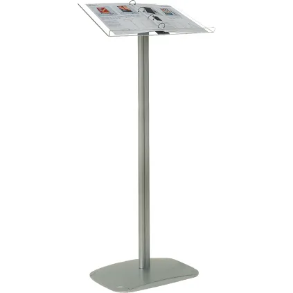 Meny- / Brosjyreholder m/ 4 rings mekanisme, akryl plate