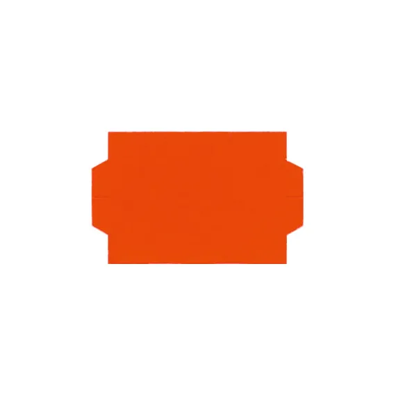 Fluoretikett 26x16 - Rød Avtakbar