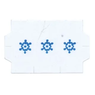 Etikett 26x16 - Hvit Fryselim (*** midt på)