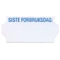 Etikett 26x12 - Hvit Permanent (Siste forbruksdag)