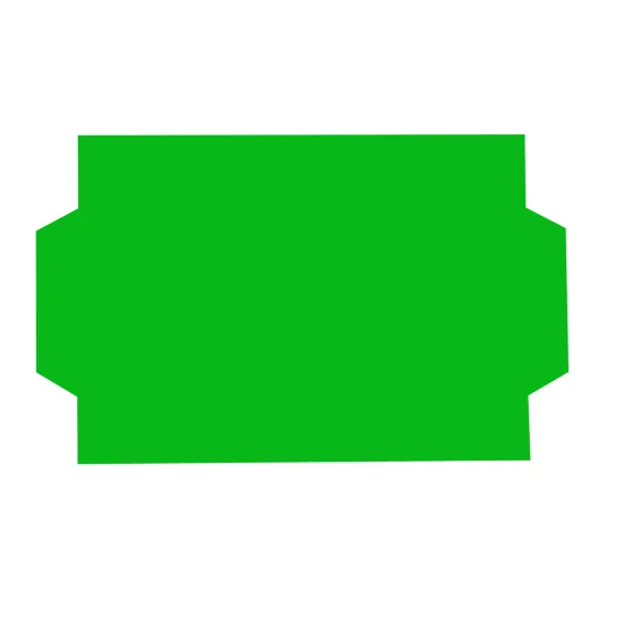 Fluoretikett 26x16 - Grønn Permanent