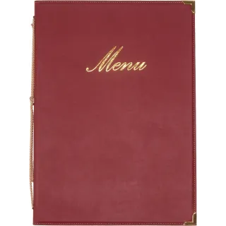 Menymappe Classic A4 Vinrød