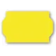 Fluoretikett 26x16 - Gul Permanent
