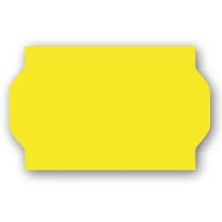 Fluoretikett 26x16 - Gul Permanent