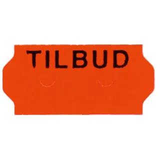 Fluoretikett 26x12 - Rød Permanent (TILBUD)